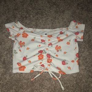 Off the shoulder crop top